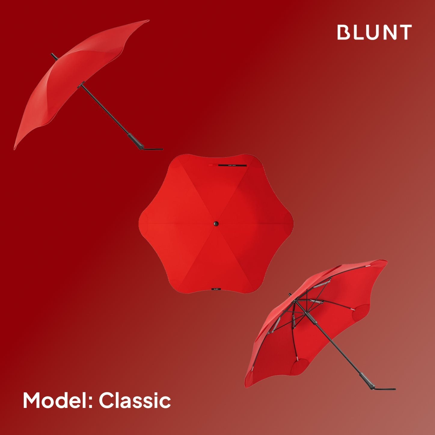 BLUNT Umbrella 'Classic' Cherry Red