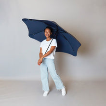 Load image into Gallery viewer, 2020 Navy/Orange Sport Blunt Umbrella Model Front View