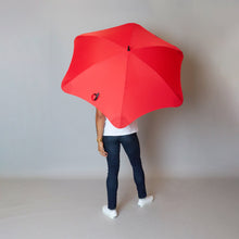 Load image into Gallery viewer, 2020 Red Exec Blunt Umbrella Model Back View