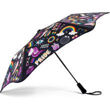 Load image into Gallery viewer, 2022 Metro Safe Space Alliance Blunt Umbrella Model Side View