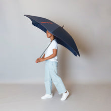 Load image into Gallery viewer, 2020 Navy/Orange Sport Blunt Umbrella Model Side View