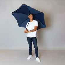 Load image into Gallery viewer, 2020 Navy/Orange Sport Blunt Umbrella Model Front View