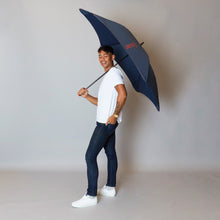 Load image into Gallery viewer, 2020 Navy/Orange Sport Blunt Umbrella Model Side View